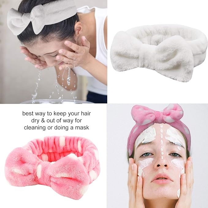 WHAVEL 6 Pack Spa Headband Makeup Headband Face Wash Headbands Make Up Hair Band Skincare Headbands Shower Head Wraps for Washing Face