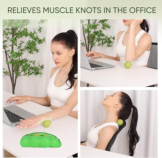 Foot Massage Ball for Plantar Fasciitis Support & Muscle Tightness, Myofascial Release Balls for Feet, Back, Neck, Jaw & Forearms, Hand Massage Balls (4 Packs)