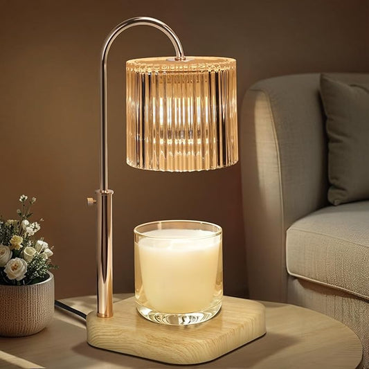 Candle Lamp Warmer with Timer,Candle Melter,Mothers Day Gifts for Daughter, Birthday Gifts for Women,20 Gears Rotary Dimming with 2 Bulbs