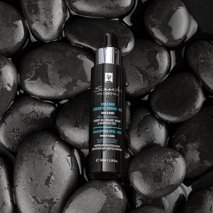 Volcano Cosmetic Serum 100ml – Hydrating & Anti-Aging Hair & Body Oil – Body Oil Restores Elasticity, Prevents Stretch Marks & Repairs Dry Hair and Skin