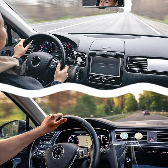 2Pcs Car Vent Clips Air Fresheners - Beach Seashell Car Accessories Dashboard Decorations, Cars Interior Diffuser Decor Gift for Women Lover and Friend