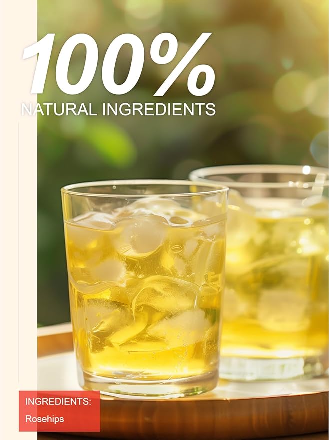 TeeLux Rose Hips Tea Bags, Premium Rosehip Herbal Tea, Fruity Flavor and Aroma, Caffeine-free, 100 Count