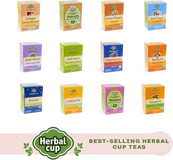 Herbal Cup Ashwagandha Tea, Organic Moringa Tea, No Caffeine Herbal Teas (Organic Moringa, 16 Count (Pack of 1))