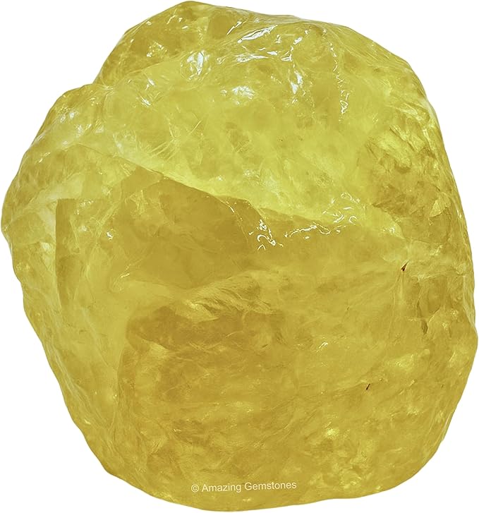 Amazing Gemstone 2 Pieces Lemon Quartz Raw Crystals and Healing Stones, Natural Rocks for Tumbling and DIY Raw Stones and Crystals