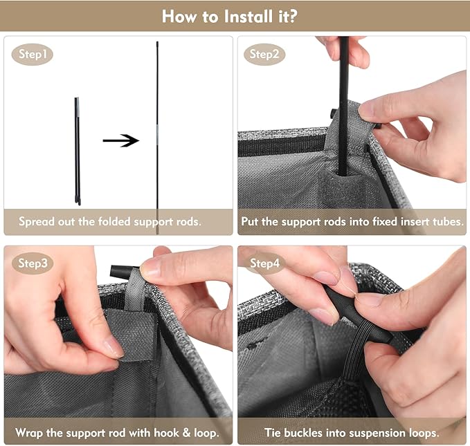 DOKEHOM 150L Double Laundry Basket with Lid and Removable Laundry Bags, Large Collapsible Laundry Hamper with 2 Sections for Bedroom, Bathroom, Laundry Room, Colloge (Grey)