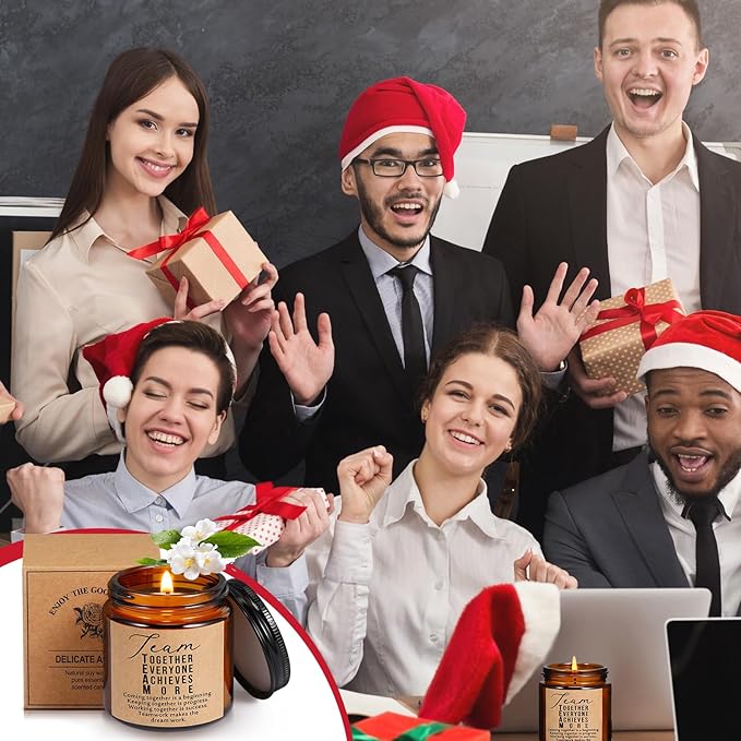 Fumete 10 Pcs Jars Scented Soy Candles 3.5 oz May You Be Proud of The Difference Candles Team Thank You Gifts for Employee Appreciation Gifts Coworker Vet Tech Nurse Teachers(Amber,Team)