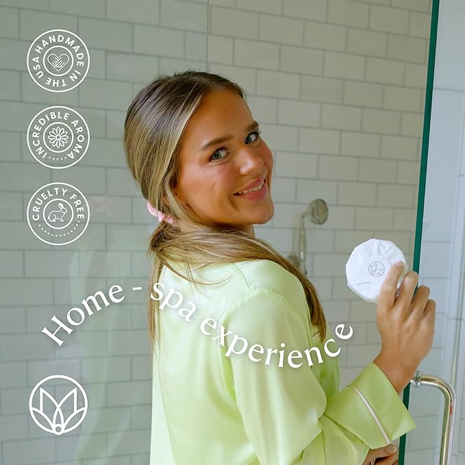 Musee Shower Steamers, Peppermint and Rosemary, Aromatherapy Gift Set for Women, Handmade in USA, Paraben-Free & Sulfate-Free, Unique Christmas Gifts for Women, 4-Piece Set