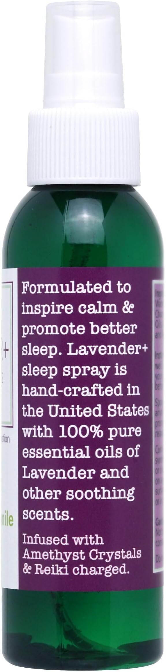 Lavender Sleep Spray for Pillows, Linens & Pajamas. Natural Calming Lavender, Vanilla & Chamomile Aromatherapy Mist + Amethyst & Reiki Energy. Deep Sleep & Bedtime Relaxation for Adults & Kids 1x 4oz