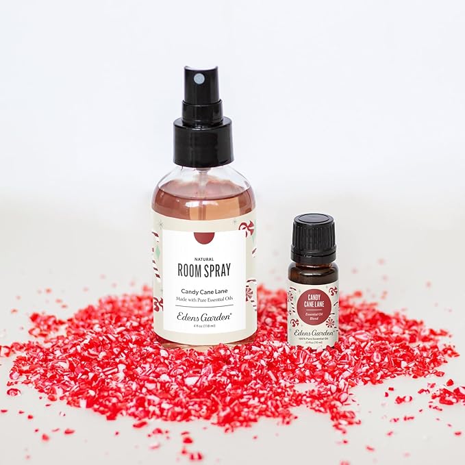 Edens Garden Candy Cane Lane Natural Room & Linen Spray – 100% Pure Essential Oil Holiday Mist for Christmas, Linens & Home – Non-Toxic, Long-Lasting Scented Aromatherapy Spray, 4 fl oz (118 ml)