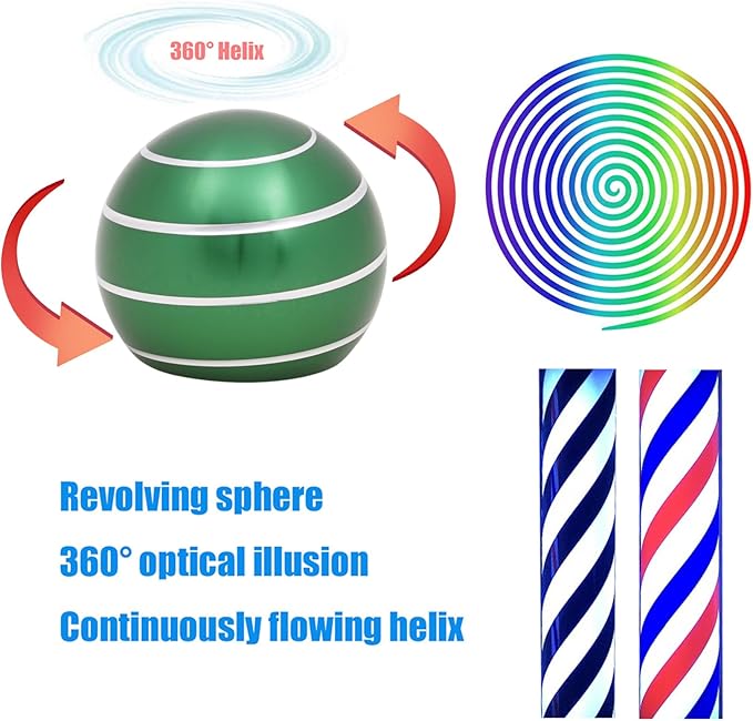 Desk Toys for Fidget Kinetic Cool-Gadgets: 180 Seconds Spinning Toy, Cool-Stuff Thing for Adult Teen Children Kid, Optical-Illusion Stress-Relief Gifts Ball for Man Women Home Office School Christmas