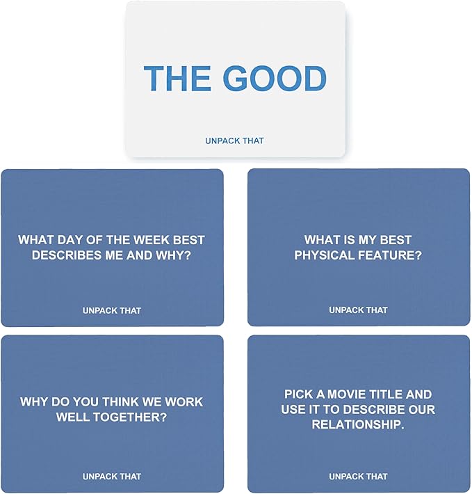 Conversation Cards & Couples Game for Adults – 125 Prompts to Spark Deeper Talks, Therapy-Inspired Icebreaker Deck for Relationship Building