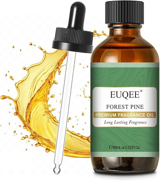 EUQEE Forest Pine Fragrance Oil Premium Fragrance Essential Oil 2.02 Fl oz with Glass Dropper for Diffusers, Soap Making, DIY Candle (60ml)