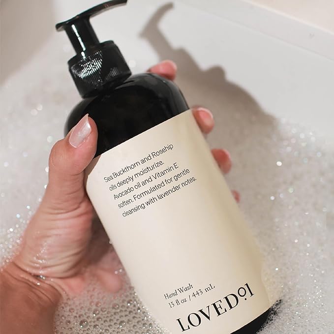 Loved01 Hand Wash, John Legend Skincare, Liquid Hand Soap, Gentle & Hydrating, Cruelty-Free, Formulated with Nourishing Oils & Soft Lavender, 15 oz