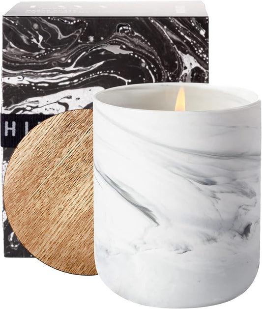 Hidden Label Scented Soy Candles, Large Candle 12oz Mango Guava Ceramic Jar Lava Collection, Gorgeous Gifts for Birthday Thanksgiving Christmas