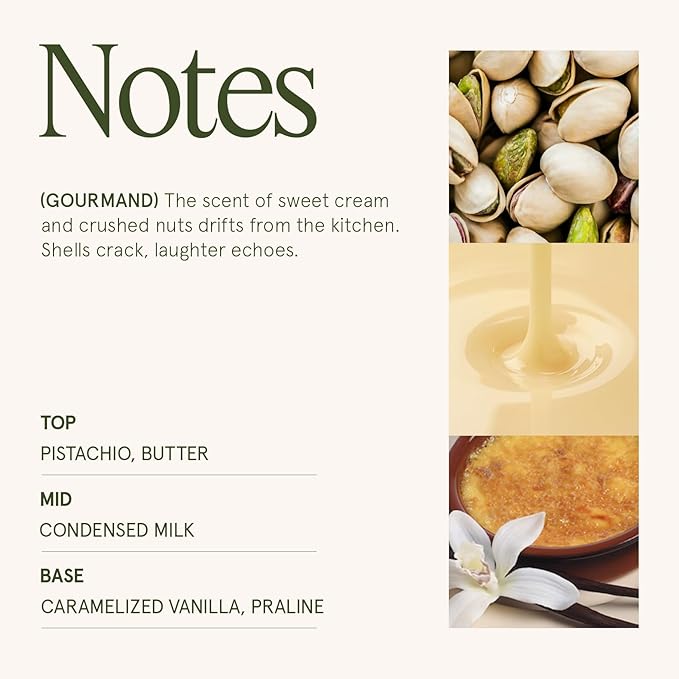 LA JOLIE MUSE Fall Candles | Pistachio Macaron Candle – Pistachio, Milk & Vanilla | 12 oz Double Wick Soy Candle | Natural Soy Wax | 60 Hours Clean Burn | Gift for Dessert Lovers | Seasonal Home Décor