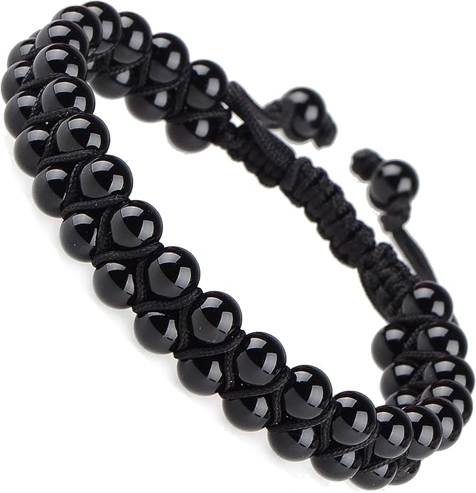 MASSIVE BEADS Double Layer Natural Chakra Healing Power Crystals Macrame Bracelet Yoga Stone Beads Gemstone Meditation Relax Anxiety Bangle for Unisex Women Men