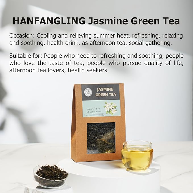 HANFANGLING Tea Gift Box, White Peach Oolong Tea, Jasmine Green Tea, Strawberry Black Tea, Three Fruit Tea Combinations, Beautifully Gift Boxed, Perfect as a Gift for Tea Love