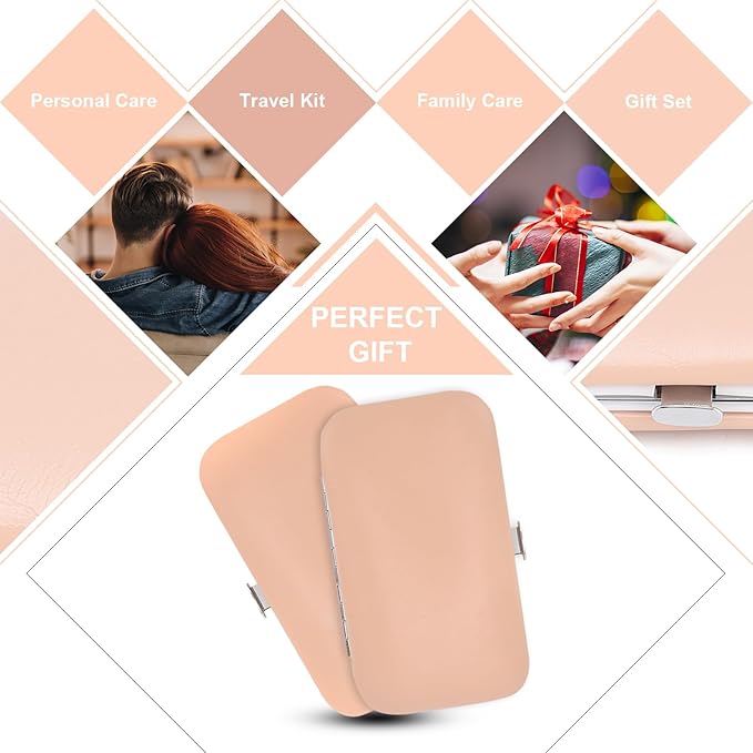 9 PCS Nail Clippers, ONEHERE Premium Manicure Set, Professional Grooming Gift Kit, Pedicure Kit, Facial, Hand, Foot, Cuticle Nail Care Tools, Fingernail Clippers with Luxurious Portable Travel Case