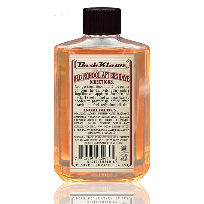 BushKlawz Classic Refreshing Cooling Soothing Barbershop After Shave Lotion Balm Toner Splash Lumber Prince Satisfy all Types of Viking Cannon Black Prime AfterShave Tonic Cologne