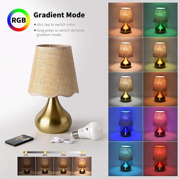 Cordless Table Lamp Rechargeable, Good Mini Table Lamp for Nightstand, Battery Operated Small Table Lamp for Small Spaces for Kitchen Counter, Bookshelf, Bedside, Bedroom, Living Room