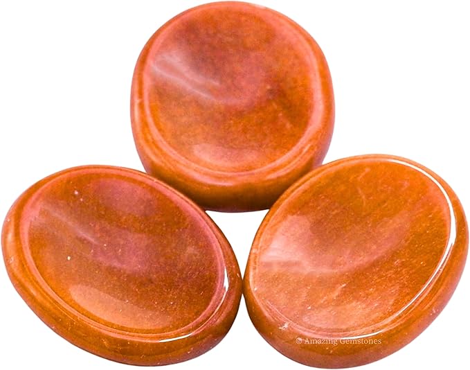 Amazing Gemstone Chocolate Jasper Worry Stones for Stress Relief Crystals and Healing Stones - Piedra Crystal Fidget for Meditation, Relaxation - Unique Stocking Stuffers and Birthday Gifts