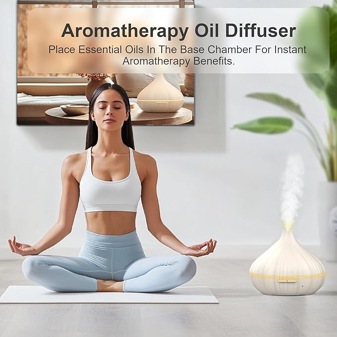 JADNIP Voice-Controlled Essential Oil Diffuser, 400ml Scent Diffuser with waterless auto Off and Timer Functions, Mist humidifier with Lighting, eco-Friendly Materials, Perfect for Office and Home.