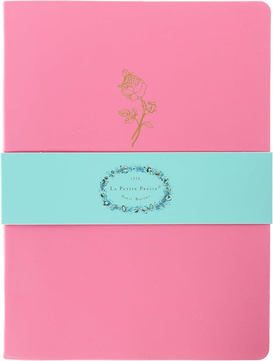 Graphique Rose Vegan Leather Journal, Diary Notebook for Writing, 192 Lined Pages, La Petite Press Collection, 6” x 8”