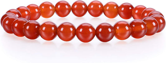 Cherry Tree Collection - Small, Medium, Large Sizes - Gemstone Beaded Bracelets For Women and Men - 8mm Round Beads