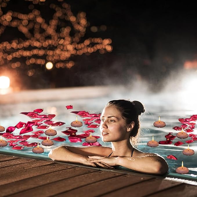 72 Pack 2-Inch Floating Candles - Perfect for Weddings and Events - White