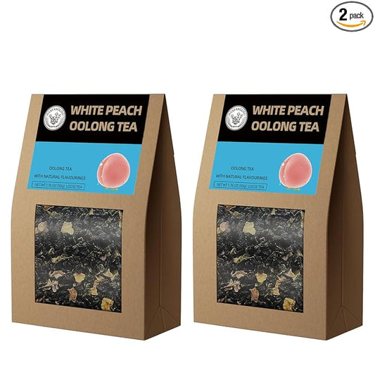 HANFANGLING White Peach Oolong Tea, 2PCS, Refreshing, Fresh Sweetness of White Peach and Aromatic Taste of Oolong Tea