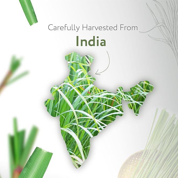 HBNO California Bottled Lemongrass Essential Oil 4 fl oz (120ml) - Natural Lemongrass Oil, Perfect for Cleaning, Aromatherapy, DIY, Soap & Diffuser -