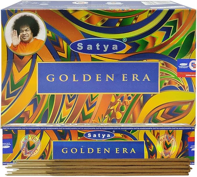 Golden Era Incense Sticks and Incense Stick Holder Bundle Insence Insense Satya