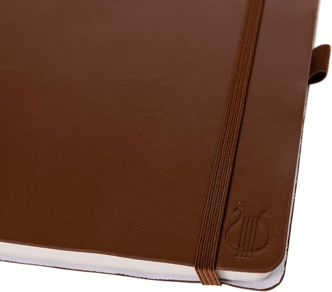 Graphique Apollo Vegan Leather Journal | Hardcover Notebook | 192 Lined Pages | Inner Pocket, Pen Loop, Elastic Closure | Work, Diary, Notes | 6” x 8”