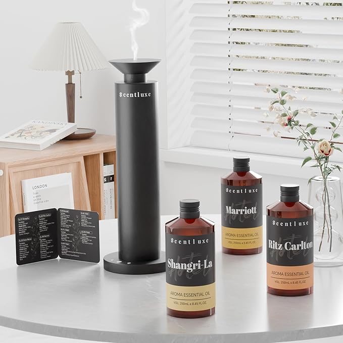 ShangriLa Inspired Essential Oil Blends For Diffuser - Lemon, Cypress & Ambergris Aromatherapy Blend for Home Luxury 8.45Fl oz Premium Fragrance Oils for Ultrasonic Waterless Scent Diffusers