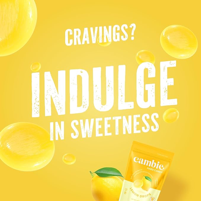 Cambie Lemon Drops Hard Candy - 1 Pound of Classic Lemon Candy for a Refreshing Citrus Experience - For Snacking, After-Dinner, Parties and Gifting - 1 lb Bulk Package