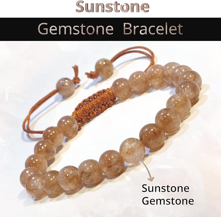 Energy Protection Crystal Handmade Adjustable Bead Bracelet Perfect for Men, Women’s Gift - Gemstone Healing Stretch Bracelet Pulsera Para Hombre Mujer Stocking Stuffer