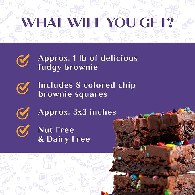 Congrats Brownies Gift Basket Chocolate Brownies Congratulations Large Food Gift Individually Wrapped For Men Women Package | Nut Free | Kosher