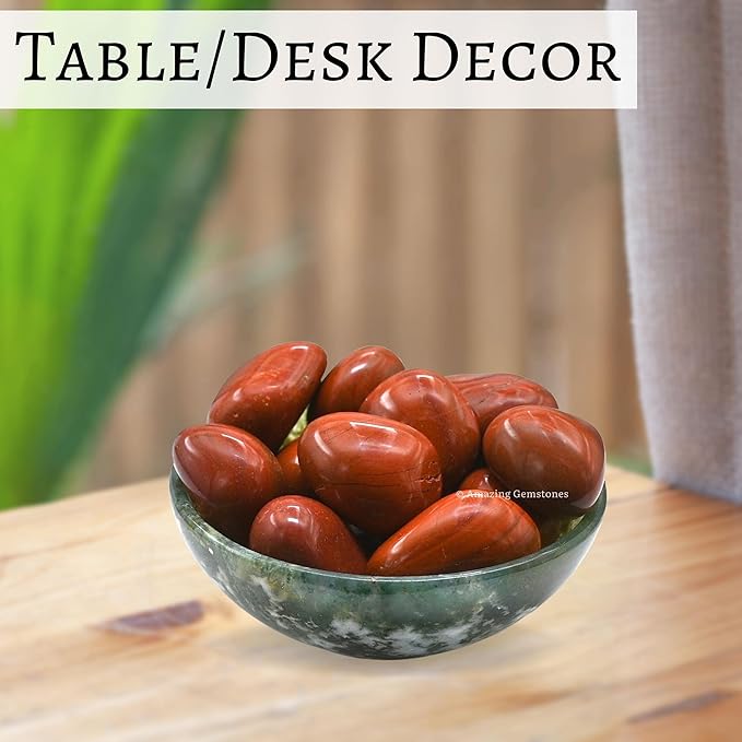 Amazing Gemstone Red Jasper Crystals and Healing Stones Tumbled - 1 oz Red Jasper Stone Gem Stones, Natural Healing Stones for Energy Balance, Stress Relief - Premium Polished Gems Rocks