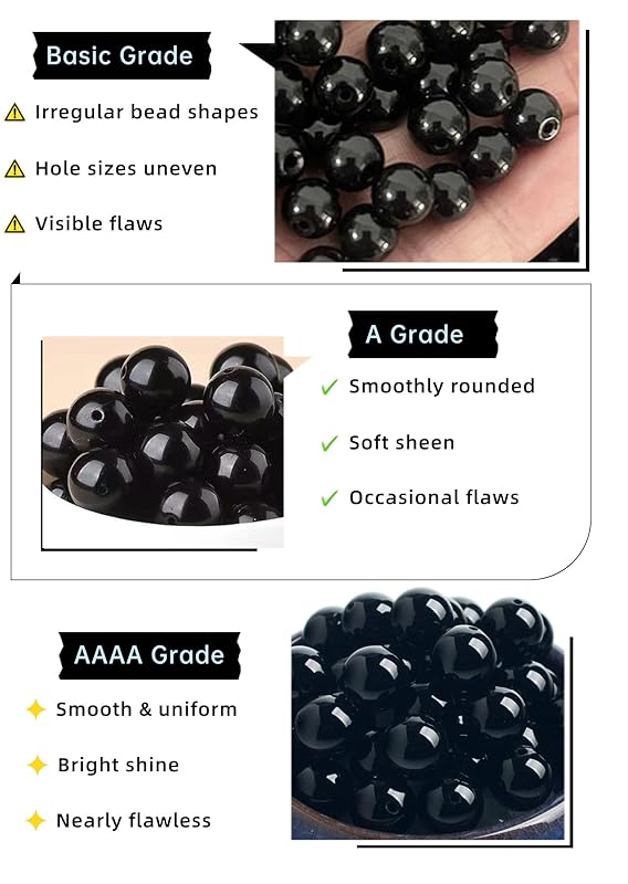 Black Tourmaline Bracelets For Men Protection Black Obsidian Bracelets For Women Chakra Feng Shui Stretchy Obsidian Agates 8mm Beaded Bracelets Lucky Handmade Bracelets(A Grade Tourmaline)