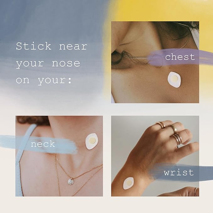 Aromatherapy Lavender Patches - Pure Essential Oil Aroma Patch - Lavender Essential Oils for Headache - 4-Pack