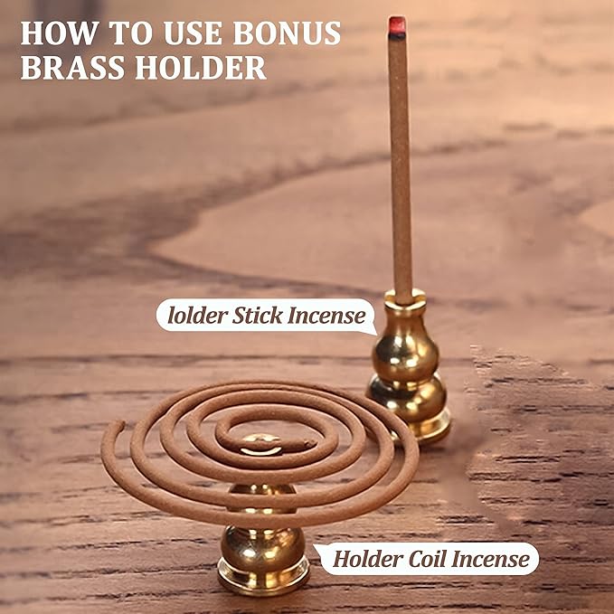 Ceramic Incense Burner with Lid, Bowl Burner， Cone Incense Burner, Ceramic Censer Suitable for Incense/Cone/Coil/Sticks, There are 30 Incense Cones+ Metal Incense Holder+Fireproof Cotton Inside.