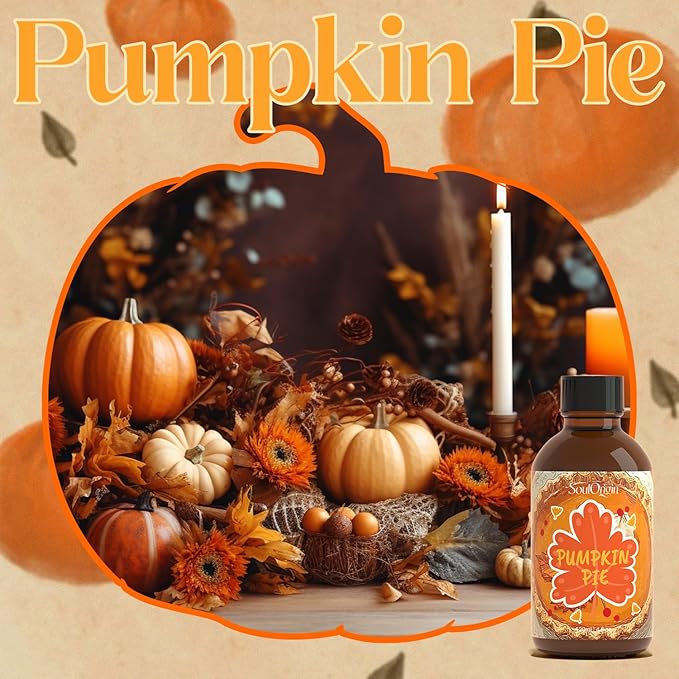 Pumpkin Pie Essential Oil 120ml (4 Fl Oz), Cozy Fall Fragrance Oils for Aromatherapy Essential Oil Diffuser, Natural Autumn Scented Oils for Candle Making, Gifts for Women