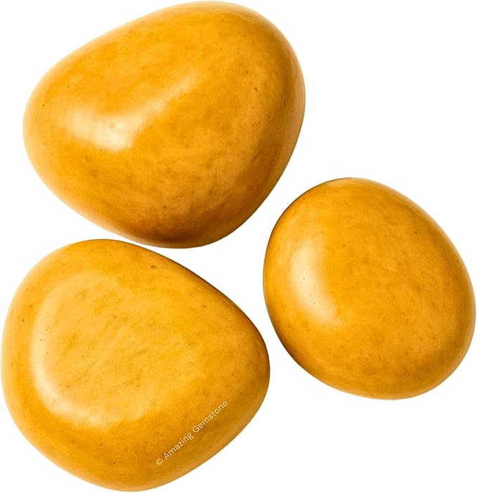 Amazing Gemstone Yellow Jasper Crystals and Healing Stones Tumbled - 1000+ Carats Yellow Jasper Stone, Natural Healing Stones for Energy Balance, Stress Relief - Polished Gems Rocks