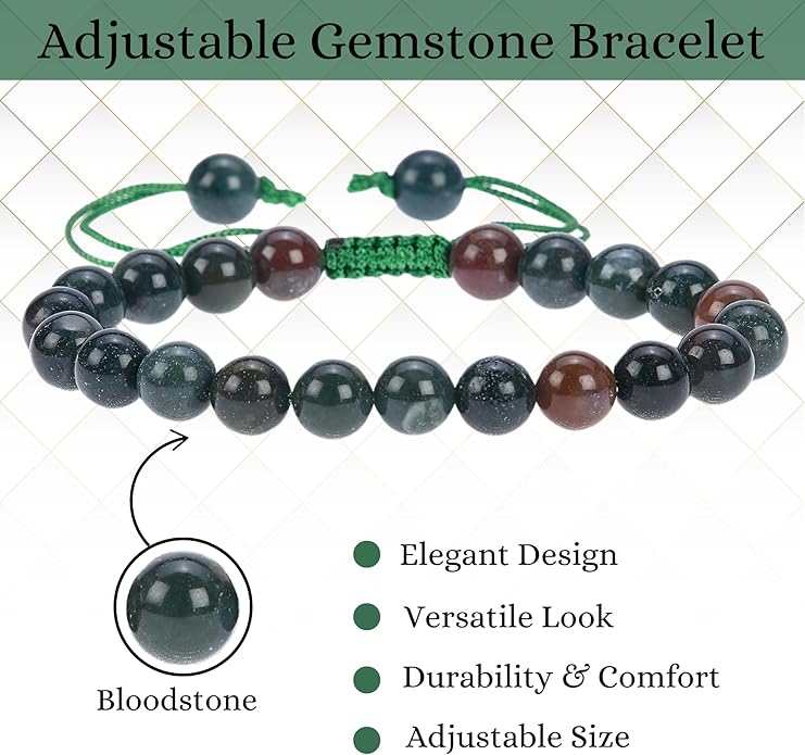 Energy Protection Crystal Handmade Adjustable Bead Bracelet Perfect for Men, Women’s Gift - Gemstone Healing Stretch Bracelet Pulsera Para Hombre Mujer Stocking Stuffer