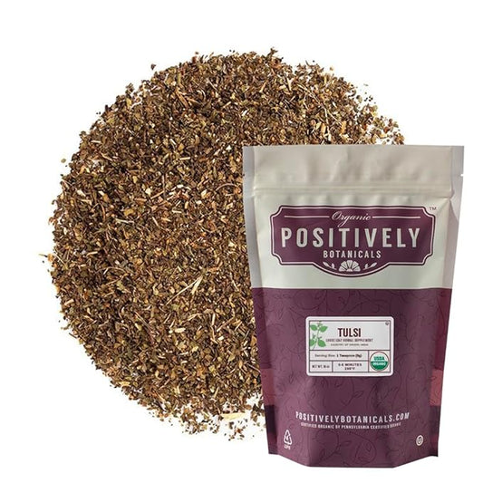 Organic Positively Botanicals Company, Tulsi, Herbal Tea Loose Leaf Botanical, 16 Ounce