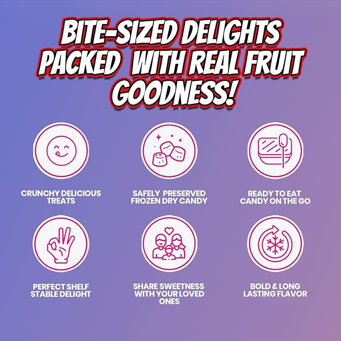 Bliss Life Freeze Dried Gummy Clusters 3oz & Fremon Head 4oz Bundle, Colorful Chewy Snacks, ASMR Sour Candy Experience, Fun Treats for Kids