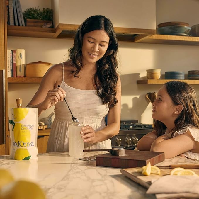 GOODONYA Organic Hydration Electrolyte Drink Mix, Certified Organic Hydration Powder, Non-GMO, Biochecked Glyphosate Free, Low Sugar, Lemonade Flavor, No Artificial Flavors, 20 Servings