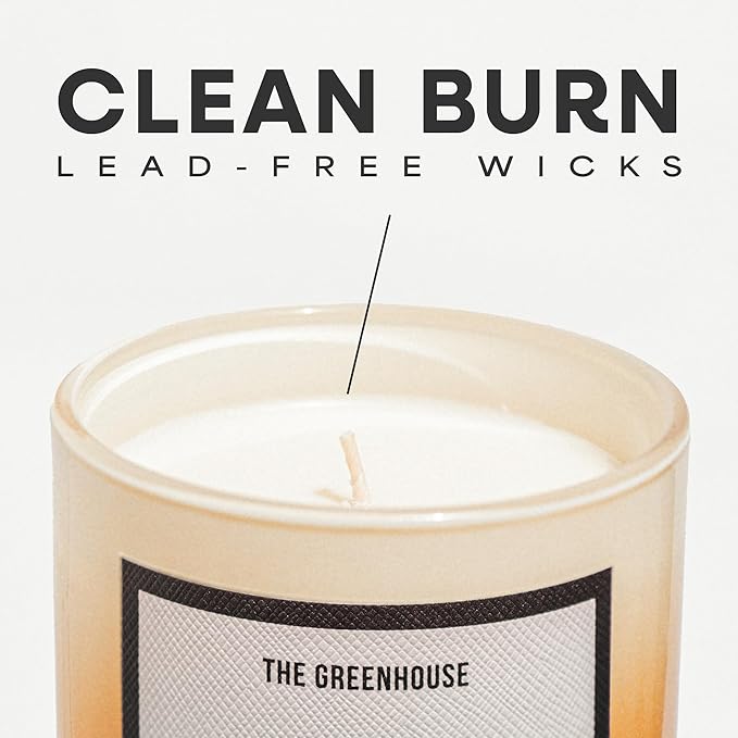 Hidden Label Ginger & White Musk Soy Candle, 12oz/75-Hour Burn Time, 100% Natural Soy Wax, Aromatherapy Candle for Stress Relief, Meditation, Yoga & Relaxation