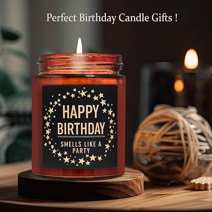 Birthday Gifts for Women Men - Sending Love Hugs Bday Candle for Her, Him, Best Friend - Happy Birthday Gifts for Mom Wife Girlfriend Aunt Sister Daughter - Jasmine Relaxing Soy Candle