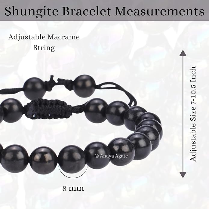 Energy Protection Crystal Handmade Adjustable Bead Bracelet Perfect for Men, Women’s Gift - Gemstone Healing Stretch Bracelet Pulsera Para Hombre Mujer Stocking Stuffer